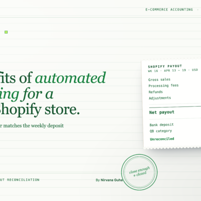 The Benefits of Automated Bookkeeping (For a Growing Shopify Store)