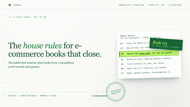 E-commerce accounting best practices