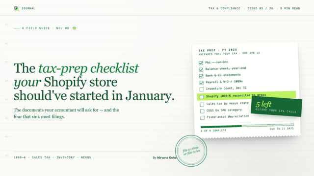 Tax Prep Checklist