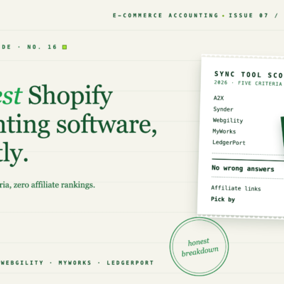 Il miglior software di contabilità Shopify nel 2026 (analisi onesta)