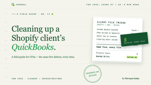 The CPA Guide to Cleaning Up a Shopify Client QuickBooks File