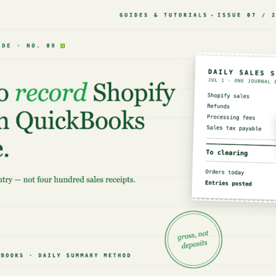 How to Record Shopify Sales in QuickBooks Online (The Right Way)