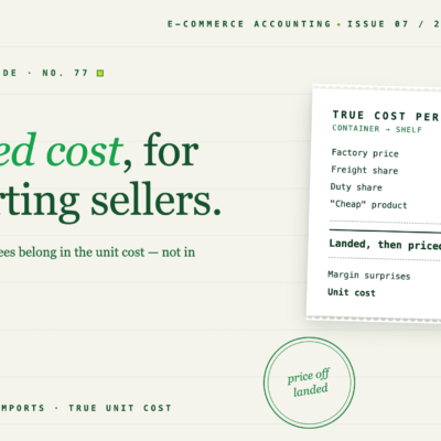 Landed Cost Accounting voor importerende verkopers: een gids