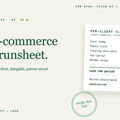 Month-End Close Checklist for E-commerce Client Books