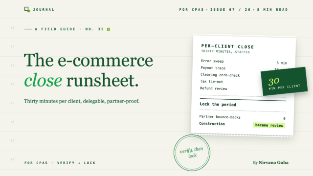 Month-End Close Checklist for E-commerce Client Books