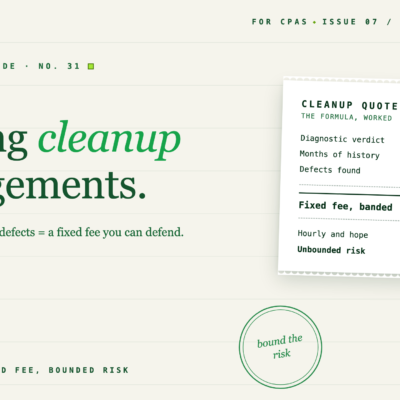 QuickBooks Cleanup Pricing: How to Scope Fixed-Fee Engagements