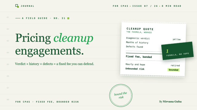 QuickBooks Cleanup Pricing: How to Scope Fixed-Fee Engagements