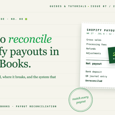 How to Reconcile Shopify Payouts in QuickBooks (The Real Method)