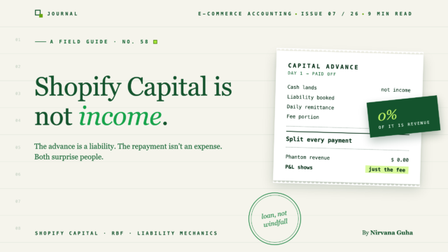 Shopify Capital Accounting: Why Repayment Isn't an Expense