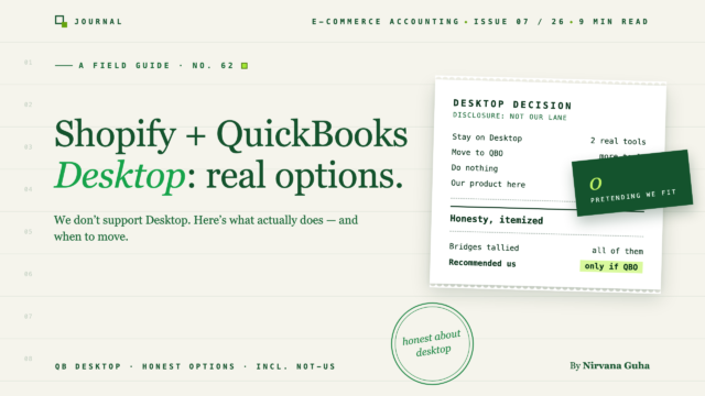 Shopify + QuickBooks Desktop: Your Real Options in 2026
