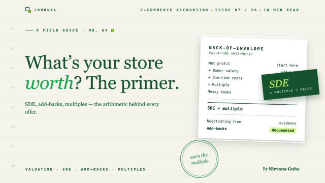 How Much Is My Ecommerce Store Worth? SDE, Add-Backs, Multiples