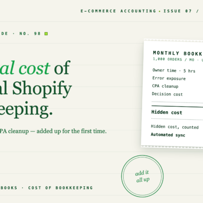 The Real Cost of Manual Shopify Bookkeeping (It’s Not Zero)